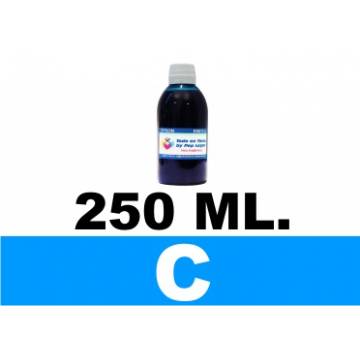 250 ml. tinta cian colorante para cartuchos para Hp 250 ml. tinta cian colorante para cartuchos para Hp