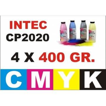 Kit para Intec cp2020 4 botellas tóner cmyk de 500 gr. Kit para Intec cp2020 4 botellas tóner cmyk de 500 gr.