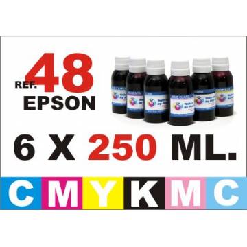 48 pack 6 botellas 250 ml. CMYKpCpM 48 pack 6 botellas 250 ml. CMYKpCpM