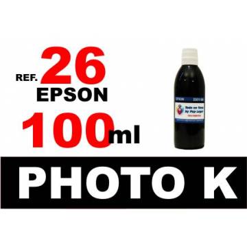 26 XL botella 100 ml. tinta negra photo 26 XL botella 100 ml. tinta negra photo