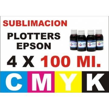4 botellas 100 ml. de tinta de sublimación para plotters 42 pulgadas 4 botellas 100 ml. de tinta de sublimación para plotters 42 pulgadas