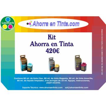 Maxi kit pro recarga cartuchos tinta para Lexmark cartuchos de 3 tintas cmy ) Maxi kit pro recarga cartuchos tinta para Lexmark cartuchos de 3 tintas cmy )
